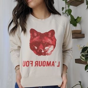 L'Amour fou red fox Little Moon Sweatshirt Aritzia